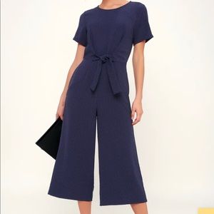 LULU'S X LUSH NAVY JUMPSUIT